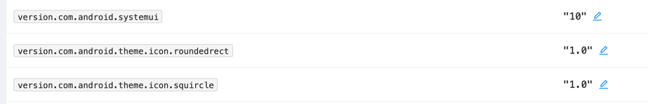 Installed app versions metric