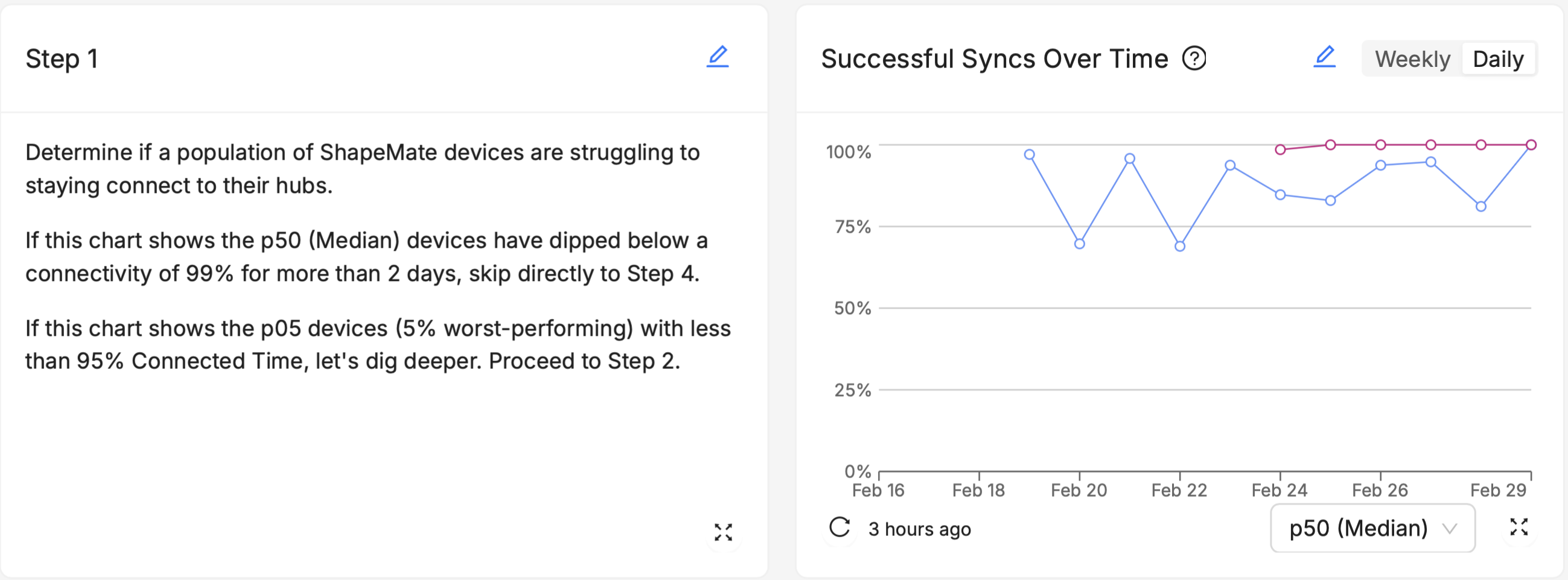 An example of how to use Markdown cards for Instructions and Guidelines.