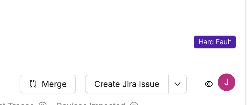 Screenshot of Create Jira issue button