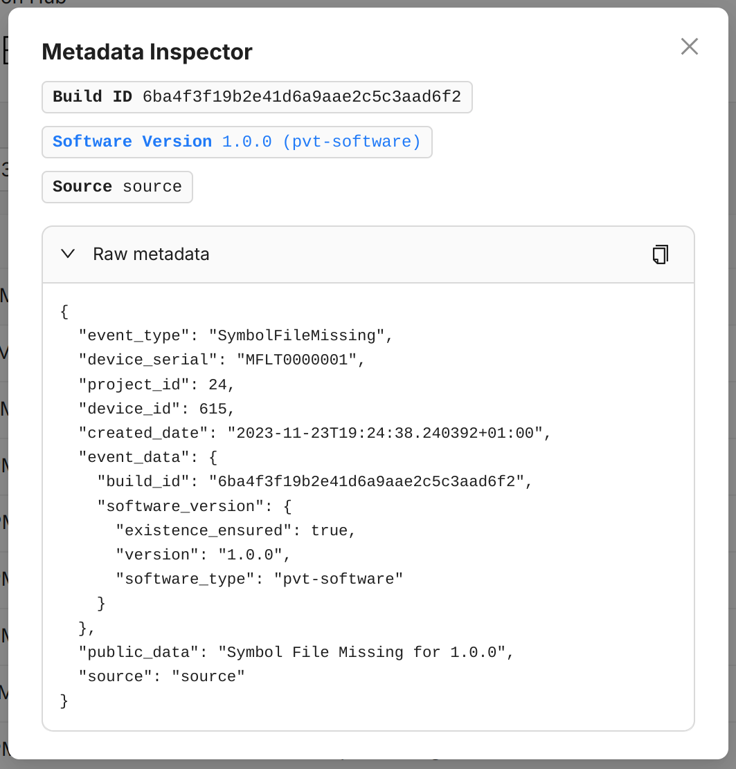 Metadata Inspector